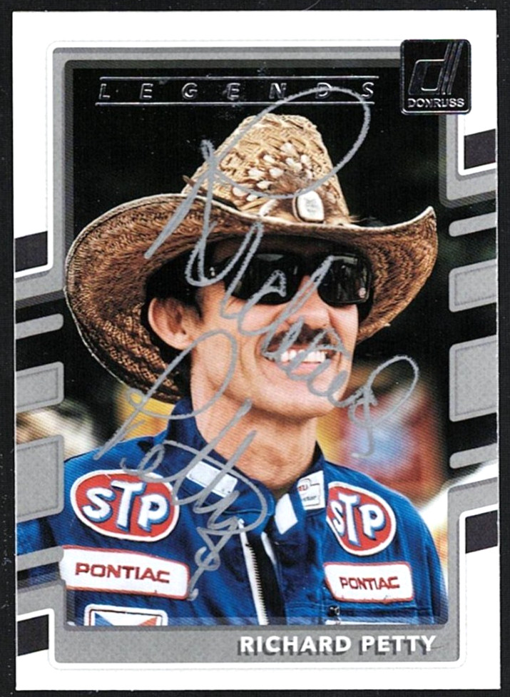 RICHARD PETTY hand-signed 2018 DONRUSS LEGENDS trading card NASCAR HOF #151