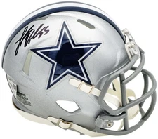 SALE! Leighton Vander Esch Signed Cowboys Silver Speed Mini Helmet Fanatics Holo