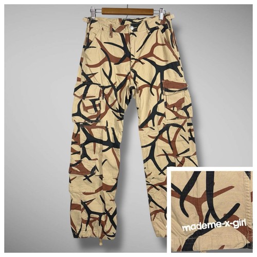 RARE Mademe X Girl Camo Cargo Ripstop Pants Womens Medium Realtree HipHop Japan