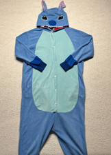 Lilo and Stitch Blue Cartoon Sleepwear Pajamas Party Costume Adult S