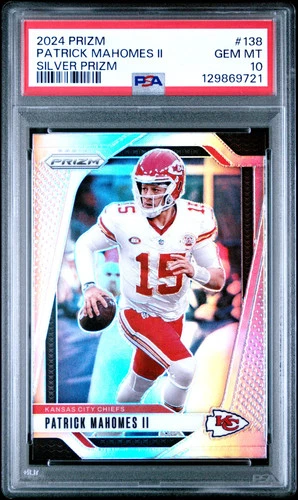 Patrick Mahomes II 2024 Panini Prizm #138 Silver PSA 10