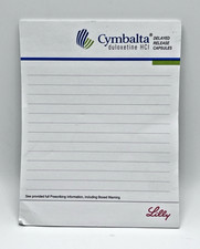 Cymbalta Capsules Promotional Lilly Sticky Partially Used Notepad