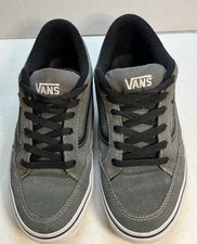 Zapatillas bajas Vans Off The Wall para hombre talla 8 grises de gamuza y negras de EE. UU. 508357