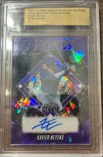 2025 Leaf Metal Diamonds In Rough Crystal Purple 🔥 XAVIER NEYENS Autograph 1/1
