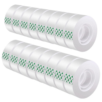 DHOOZ Clear Tape 16 Rolls - Transparent Gift Wrapping Tape Refills, Premium Adhe