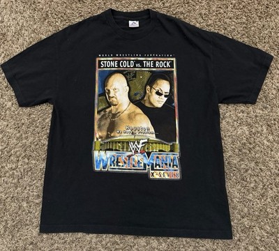 Vintage WWF WWE T-Shirt Stone Cold Steve Austin The Rock