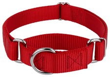 Country Brook Petz  Dark Red Martingale Heavyduty Nylon Dog Collar, Small
