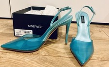 Nine West Blue Slingback Heels Size 9