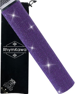Purple Rhinestones Microphone Sleeve for Wireless Mic Shuer SM58 Beta 58A Han...