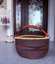 African Bolga Market Basket Nice Colors & Design