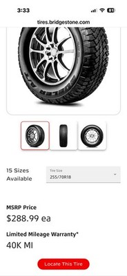 Tire Bridgestone Dueler A/T RH-S 275/60R20 115S AT All Terrain