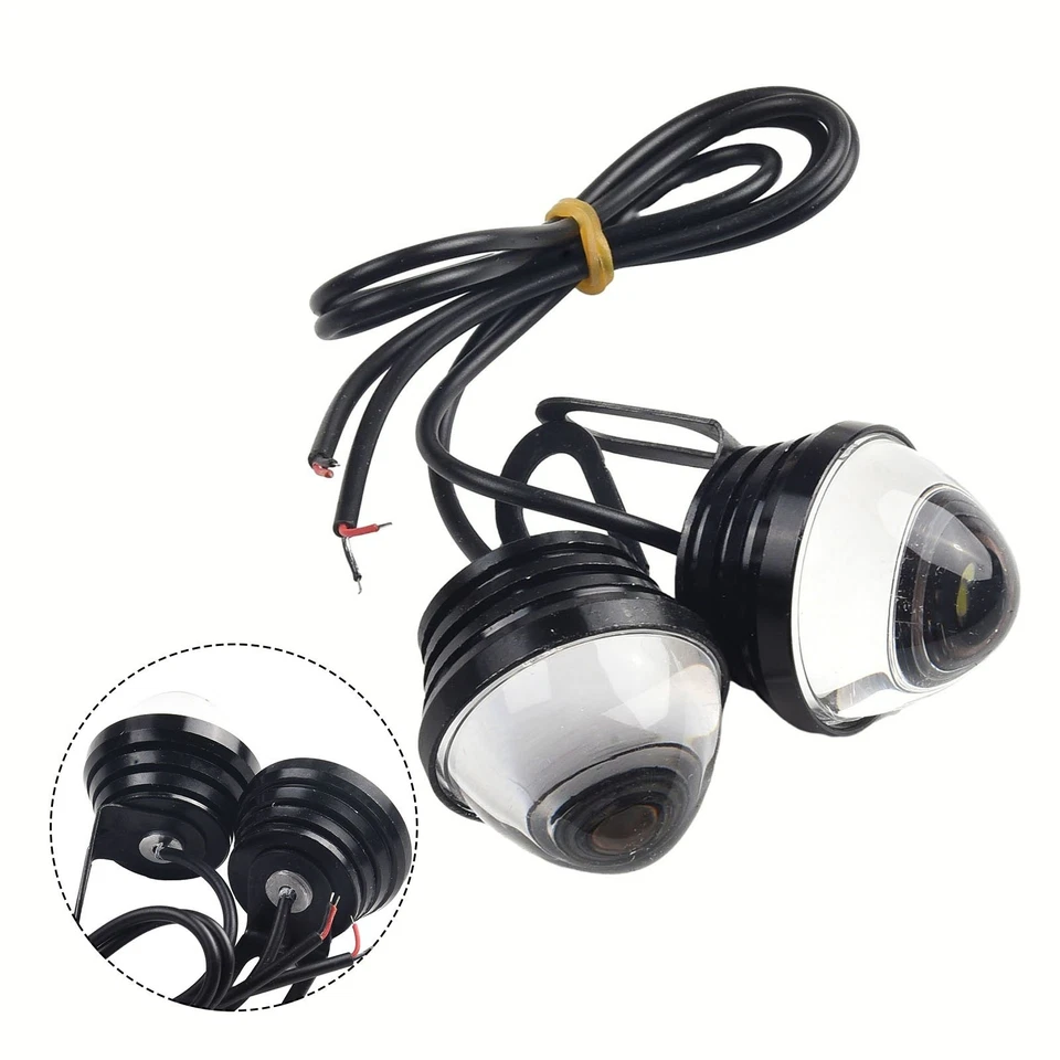 Feu antibrouillard blanc 10W Fish Eye voiture DRL lentille projecteur feux de jo - Photo 1/4