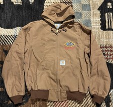 π₯ VINTAGE CARHARTT JR106 MASSEY ENERGY COAL MINING JACKET LARGE USA MADE 1996