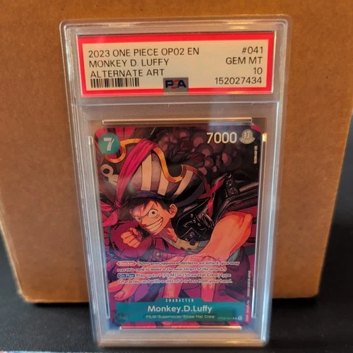 One Piece 2023 TCG Paramount War Monkey.D.Luffy Alternate Art OP02-041 PSA 10