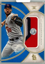 2018 Topps Definitive Adam Wainwright Jumbo Relic Collection Blue Parallel /25