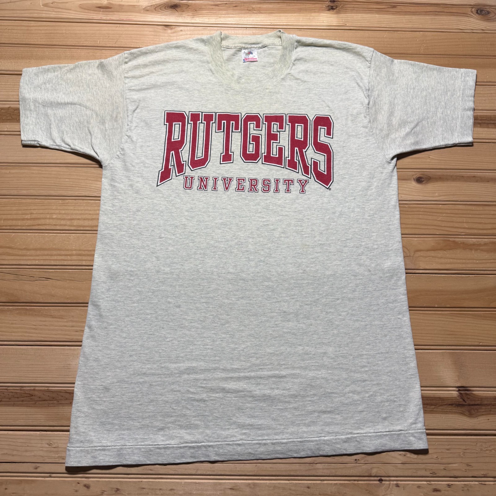 Vintage 90s Rutgers University Collegiate Single Stitch Heather Shirt USA Large