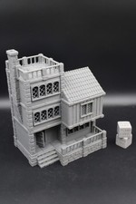 Tabletop Terrain Seaside Manor Flat Roof House Dnd Rpg Wargame Skirmish 28-32mm