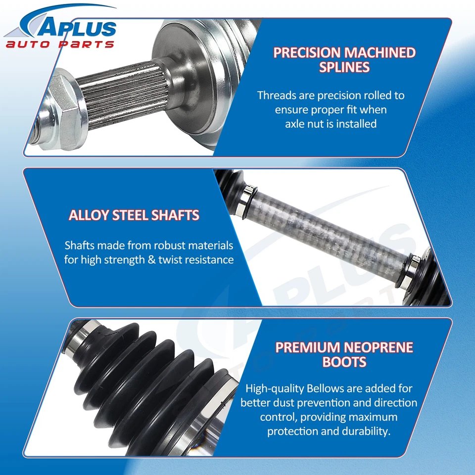 CV Axle Assembly Front Pair for 2009-2018 Audi A6 A7 A8 Quattro S6 S7 S8 SQ5 AWD - Image 3 of 4