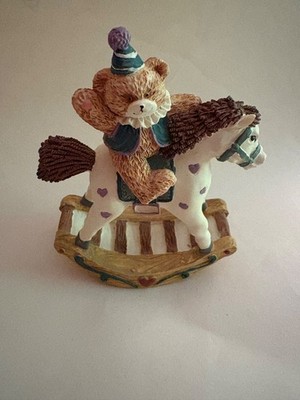 Ames Dept Store Bear On Rocking Horse Figurine