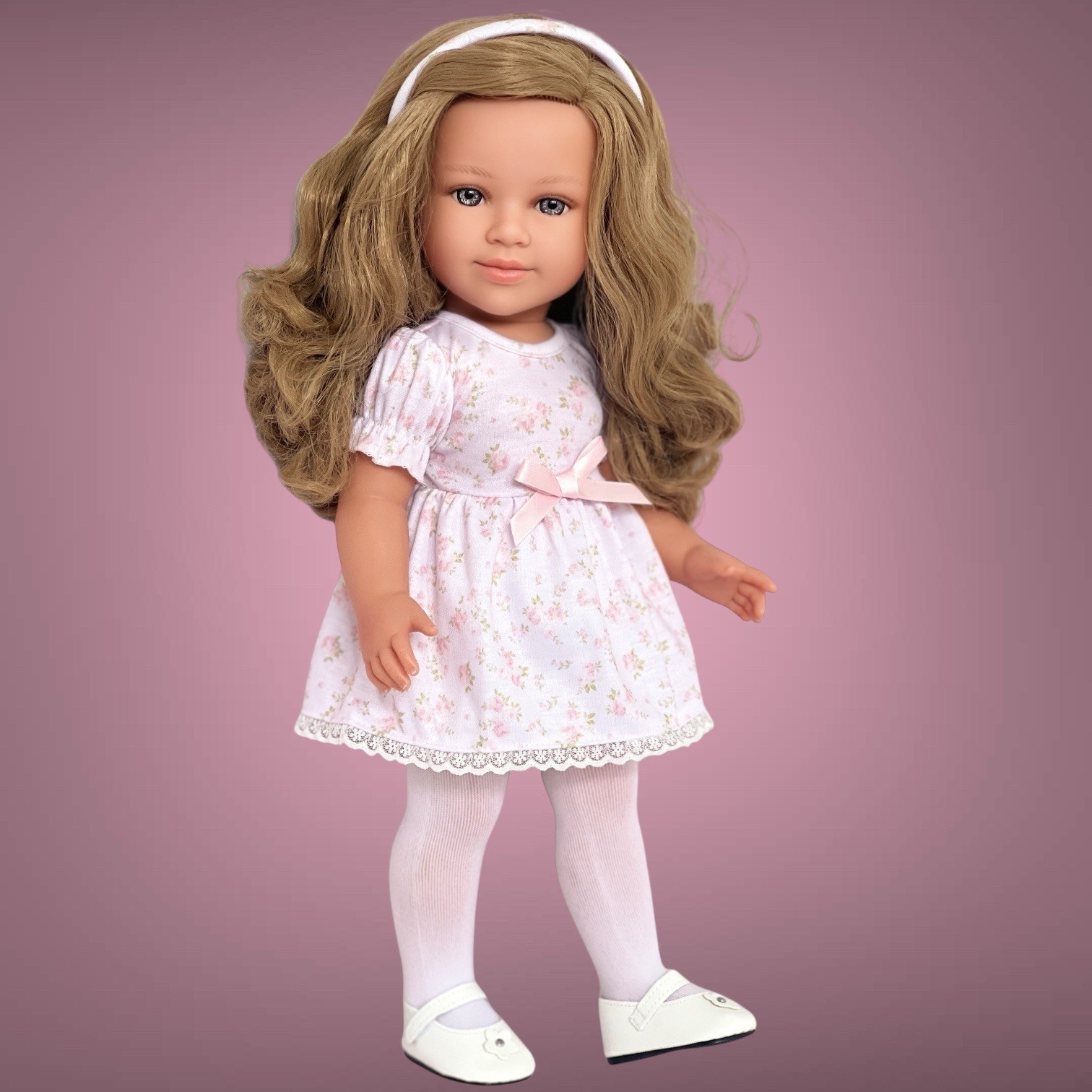 18 Inch Doll Clothes- Rose Dress with Shoes-Tights-Underwear