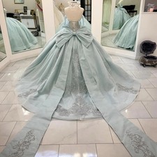 Ball Gown Blue Quinceanera Dresses Ball Gown Sweetheart Sweet 16 Sweep Train