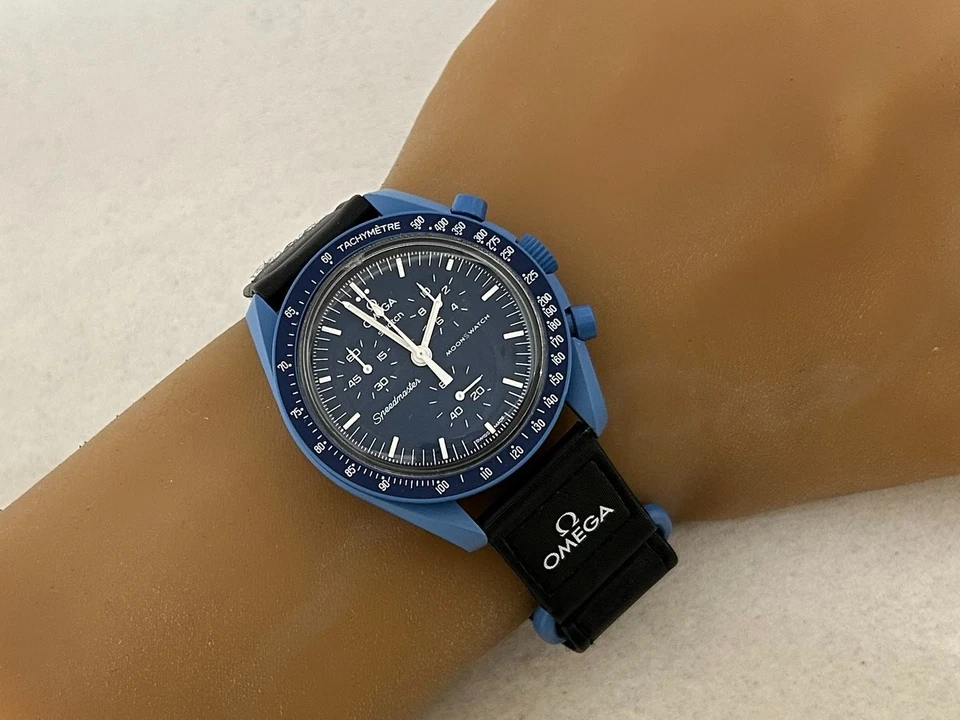 Omega Mission To Neptune SO33N100 Chronograph Quartz Mens Watch Excellent A4991 - Image 2 of 4