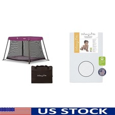 Portable Lightweight Playard W/ Soft Mattress Mini Crib Safe Travel Baby Bed New