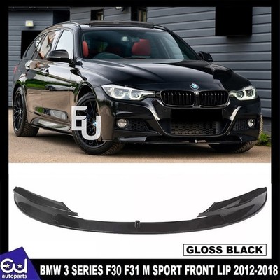 FÜR BMW 3ER F30 F31 MP STYLE FRONTLIPPE SPOILER SPLITTER GLANZ SCHWARZ 12-2018