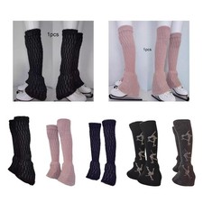 2x Figure Skating Leg Warmers Leg Sleeves Lightweight Comfortable Decorative Leg