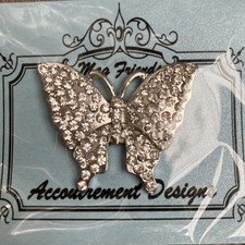 White Butterfly Needle Holder - Stitch Magnet - Accoutrement Designs Mag Friend