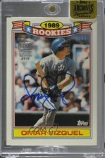 2015 Topps Archives Signature Edition Buybacks 1/1 Omar Vizquel Buyback Auto 2j6