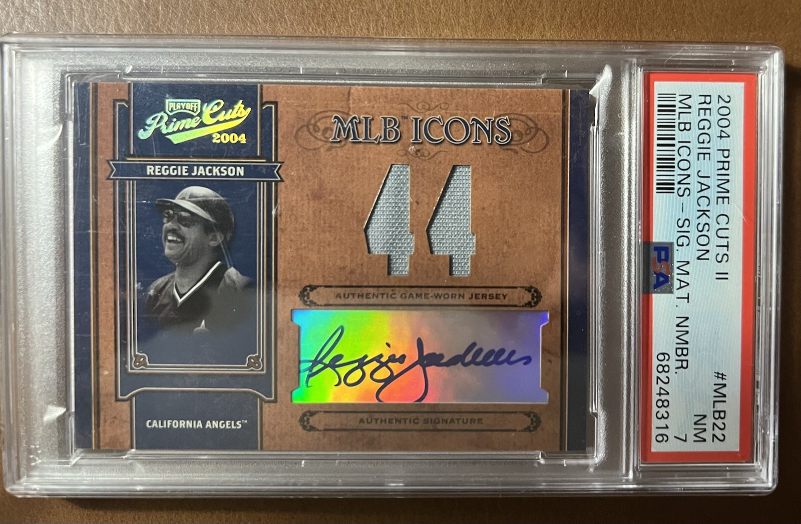 2004 Playoff Prime Cuts II - Mlb Icons Reggie Jackson Jersey Auto #34/44