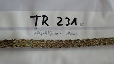 Bord&uuml;re Tresse Mittelalter Trachten altgoldfarben 10mm 1Meter (TR231)