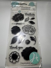 New Hampton Art Clear Stamps - Flowers and Thoughts - 16Pcs - SC0747