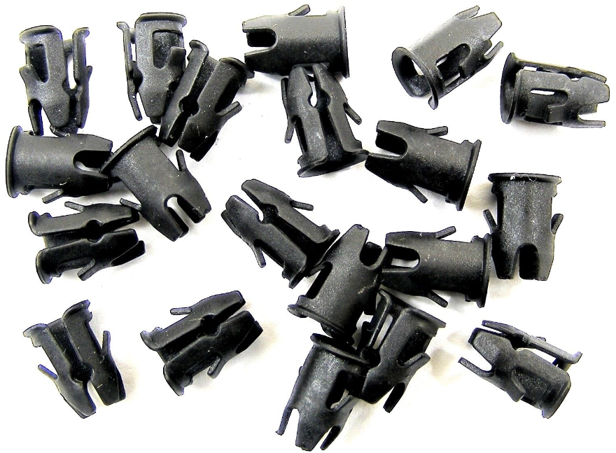 Ford Barrel Clips Fit 3/16" Hole 1/8" Stud Emblem Trim Chrome etc