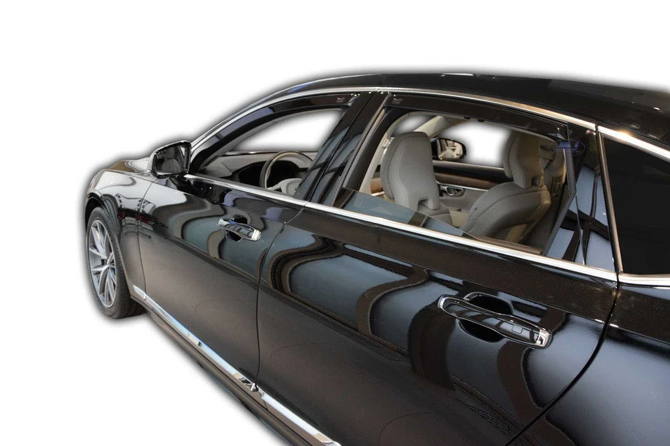 Juego de 4 piezas de deflectores de viento para Volvo S90 2016-up tintados Heko - Imagen 4 de 4