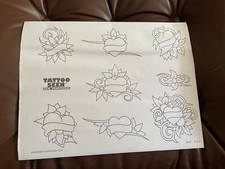 Vintage Tattoo flash art sheet tattoo seen Da Bronx lot 110 
