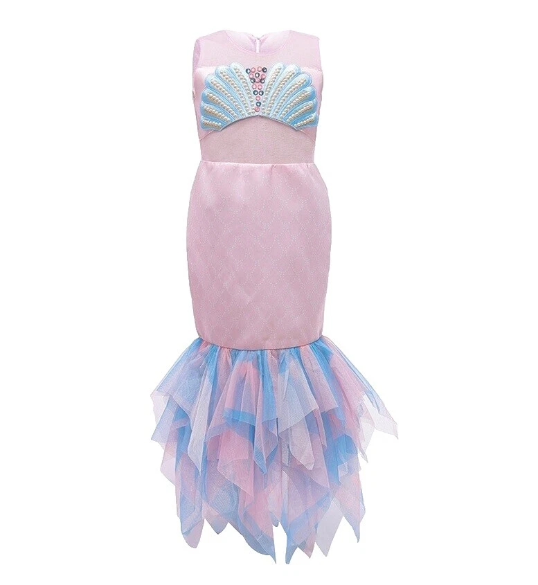 Trajes de poliéster vestido de sirena para Niñas