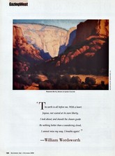 2000 JAMES COULTER Art Gallery ~ Paradise Butte Sedona 1-Page Magazine PRINT AD