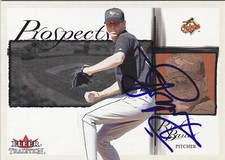 RICK BAUER BALTIMORE ORIOLES SIGNED 2002 CARD TEXAS RANGERS CLEVELAND INDIANS