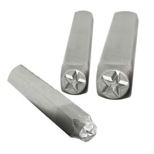 3 Pieces Multipurpose Star Stamping Tools Metal Punch Stamps for Jewelry Making
