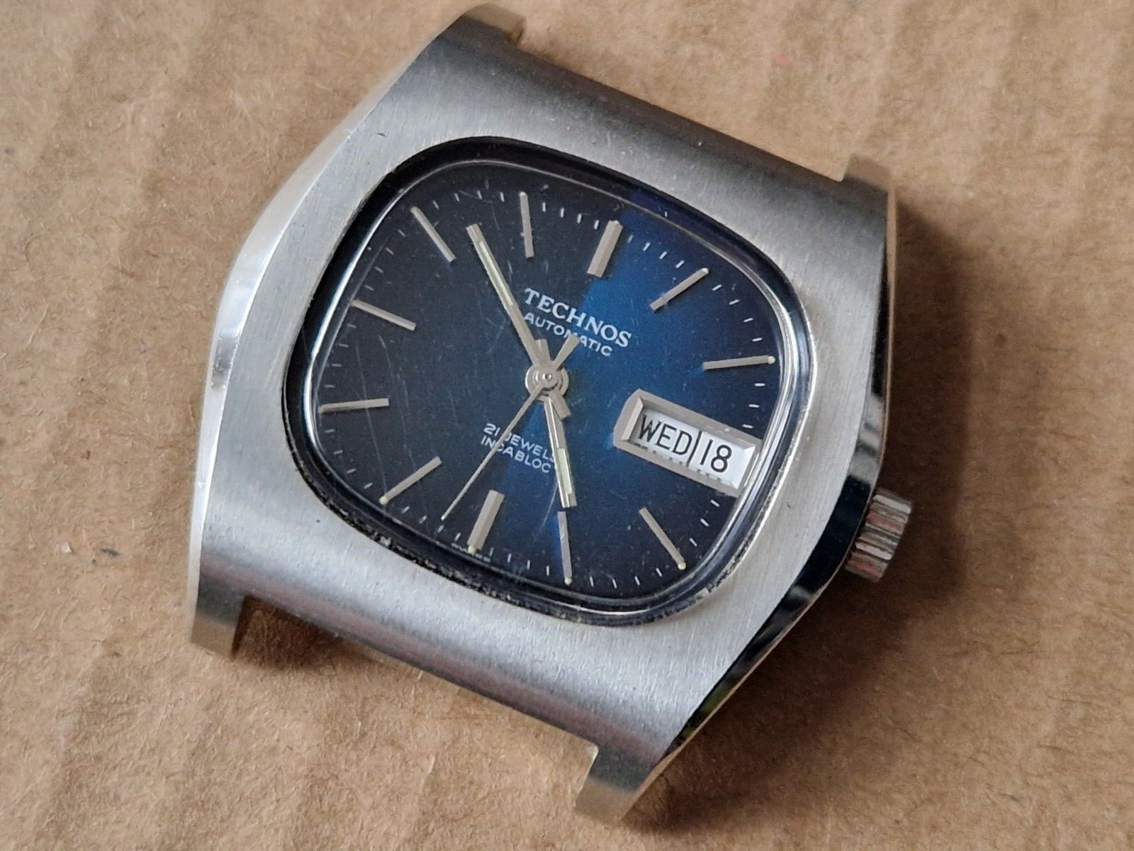 Vintage Technos automatic watch cal ETA  gents size day date
