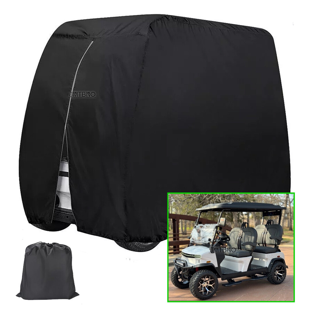 Waterproof Golf Cart Cover Elastic Zipper 4 Passenger For Denago