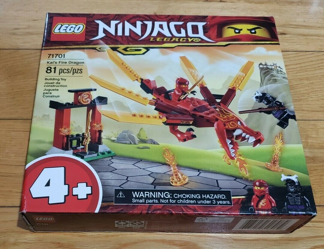 NEW Lego 71701, Ninjago Kai's Fire Dragon Building Set, 81 Pcs - Main Image