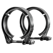 2pcs 3 Inch V Band Clamp for Flange Kit Stainless Steel No flanges 3" CUBAUTO