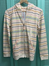 Girls Cat  Jack Multicolored Zip Up Hoodie Lined Sweater Size XL 14-16 NWT