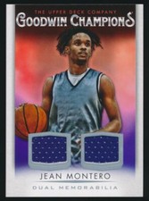 2021 Goodwin Champions Memorabilia Dual Relic #M2-JM Jean Montero RC Basketball