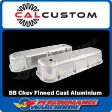 Big Block Chev Polished Finned Aluminium Valve Covers Tall 396 427 454 502