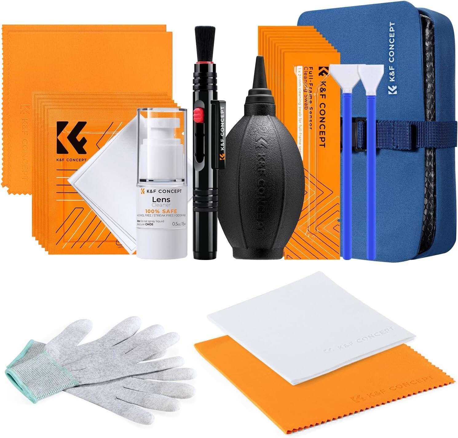 APS-C & Full-Frame Camera Cleaning Set: Air Blower, Microfiber Cloths & More