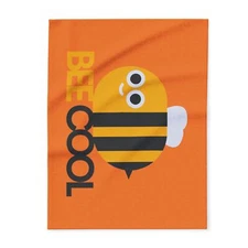 Funny Arctic Fleece Blanket, Unique Winter Home Decor, Cozy Throw Blanket,